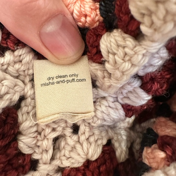 Misha & Puff patchwork crochet sweater in dune colorway size XS/S - Picture 8 of 8